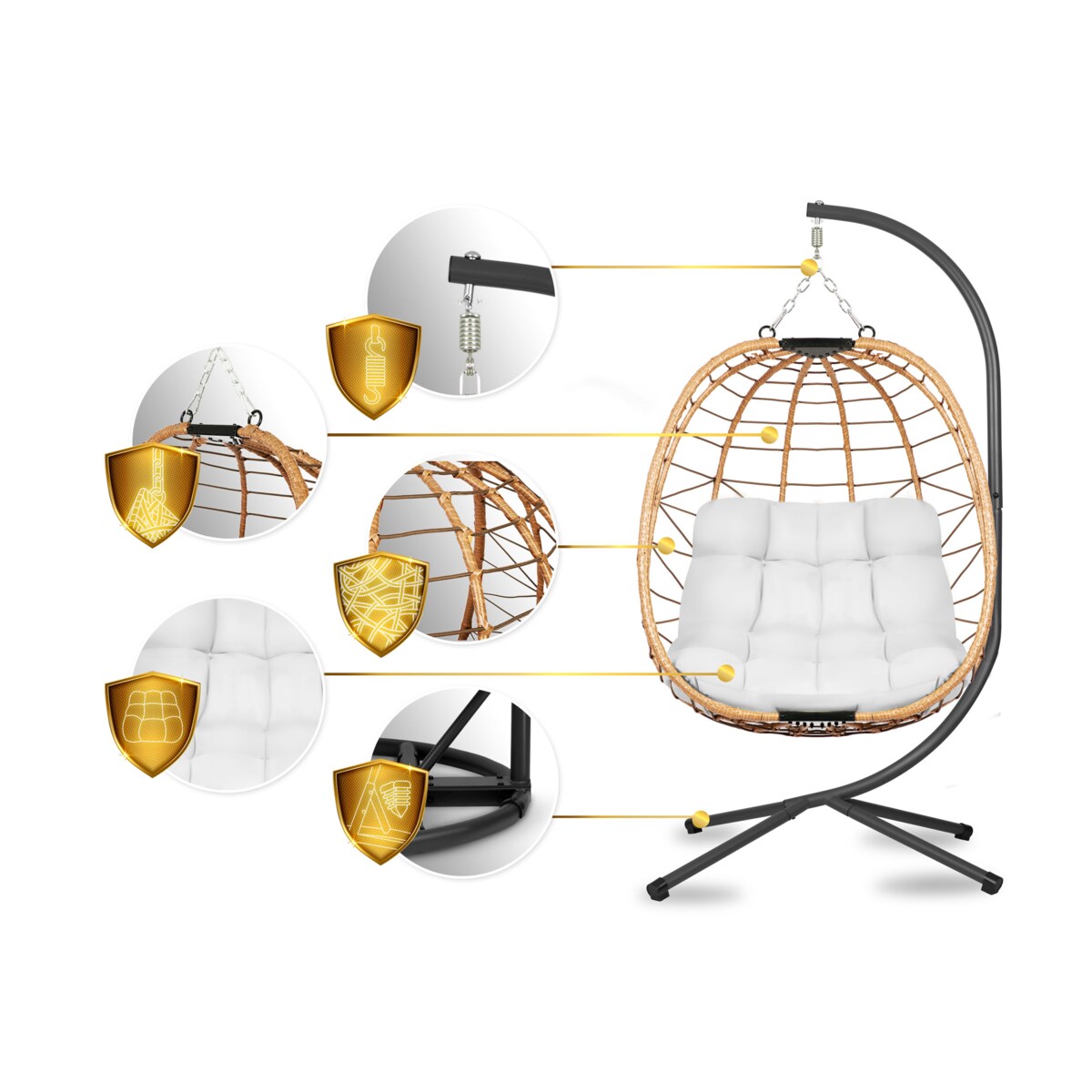 Fotel wiszący kokon ogrodowy składany huśtawka Tihuana Sofotel