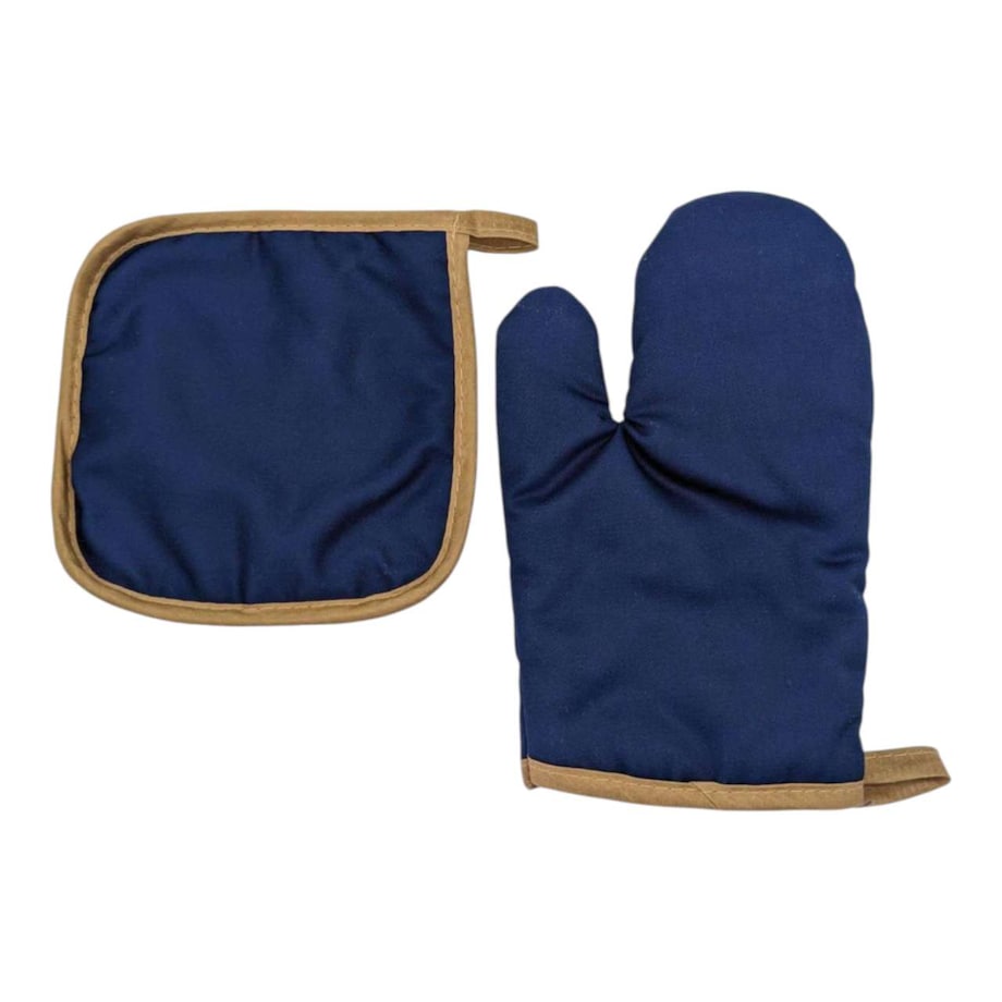 Rękawica kuchenna podwójna ochronna GRUBA pikowana + łapka + etui