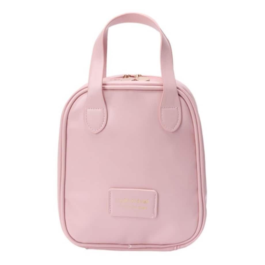 Kosmetyczka organizer na kosmetyki z rączką 17x7x19cm różowa KS128R