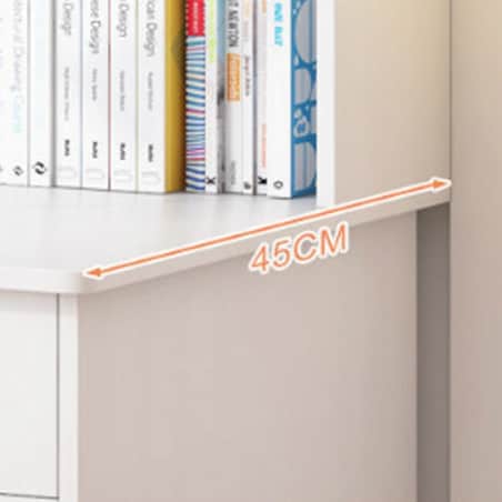 Biurko komputerowe białe loft pod laptop komputer skandynawski z 7 półkami