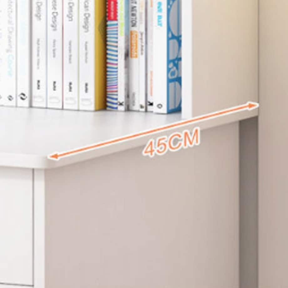 Biurko komputerowe białe loft pod laptop komputer skandynawski z 7 półkami