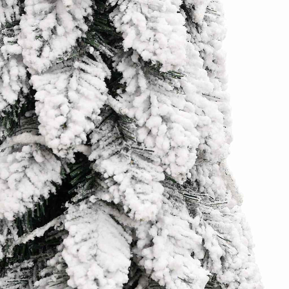 vidaXL Sztuczna choinka z 80 lampkami LED, ośnieżona, 150 cm