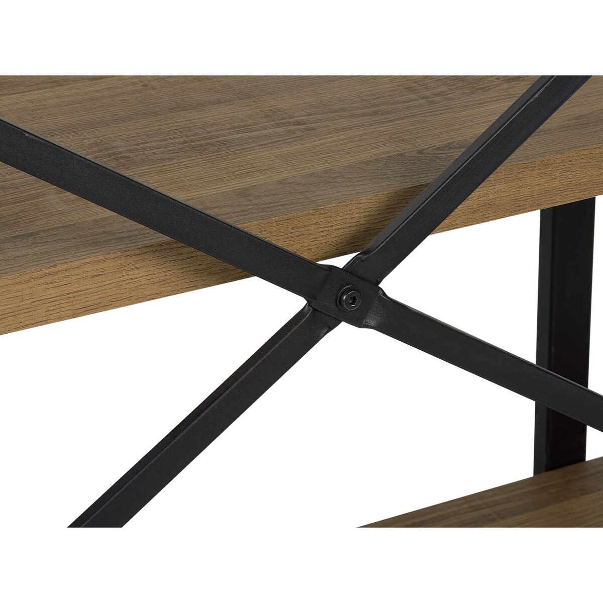 Regał 3 półki ciemne drewno TIMBER