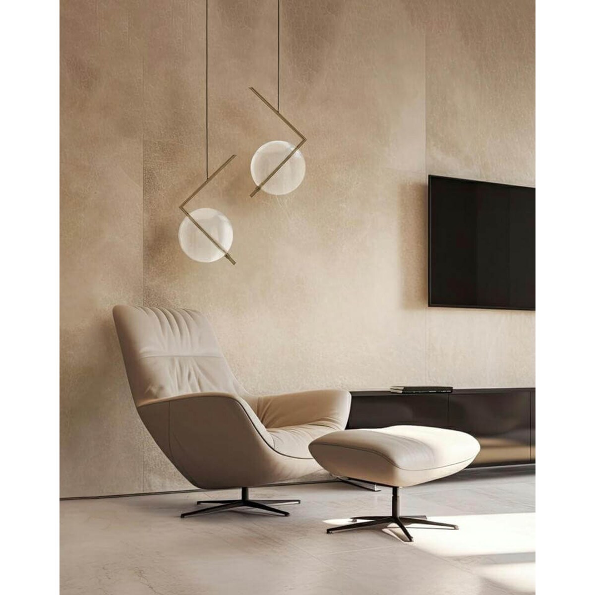 Kulista lampa wisząca Echo MSE1501100166 Moosee LED 3W 3000K szklana złota