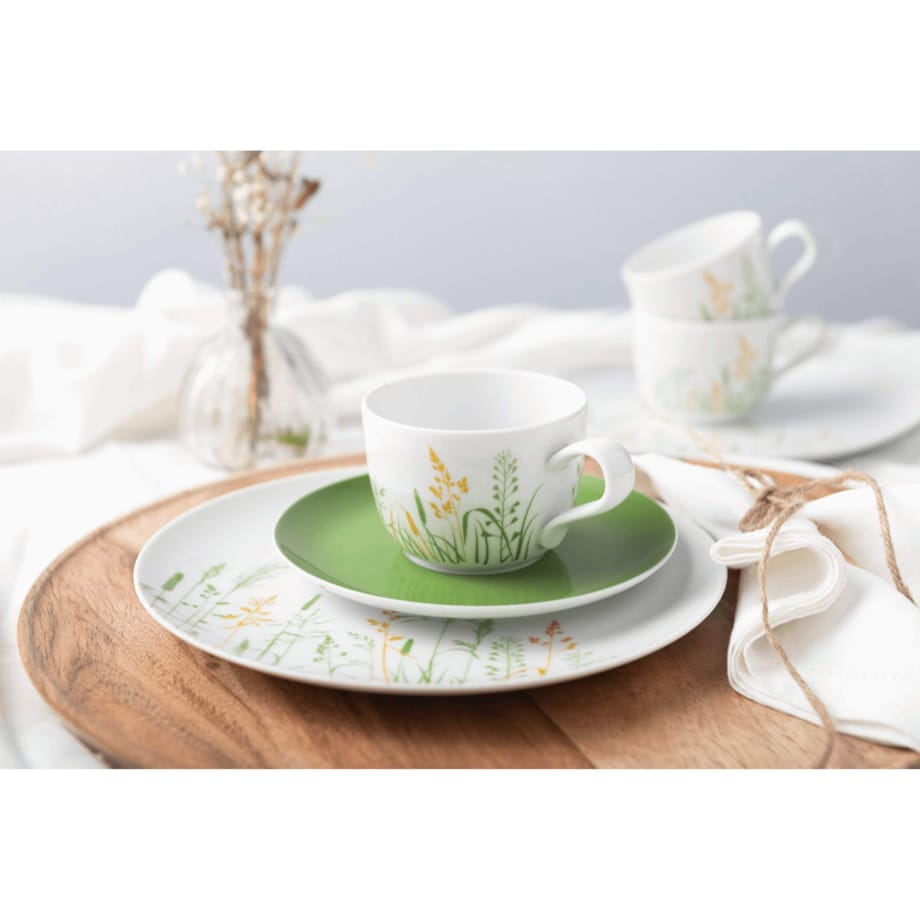 SELTMANN MEADOW GRASSES GREEN Serwis kawowy dla 6 osób