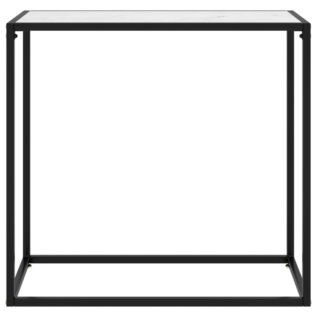 vidaXL Stolik konsolowy, biały, 80x35x75 cm, szkło hartowane