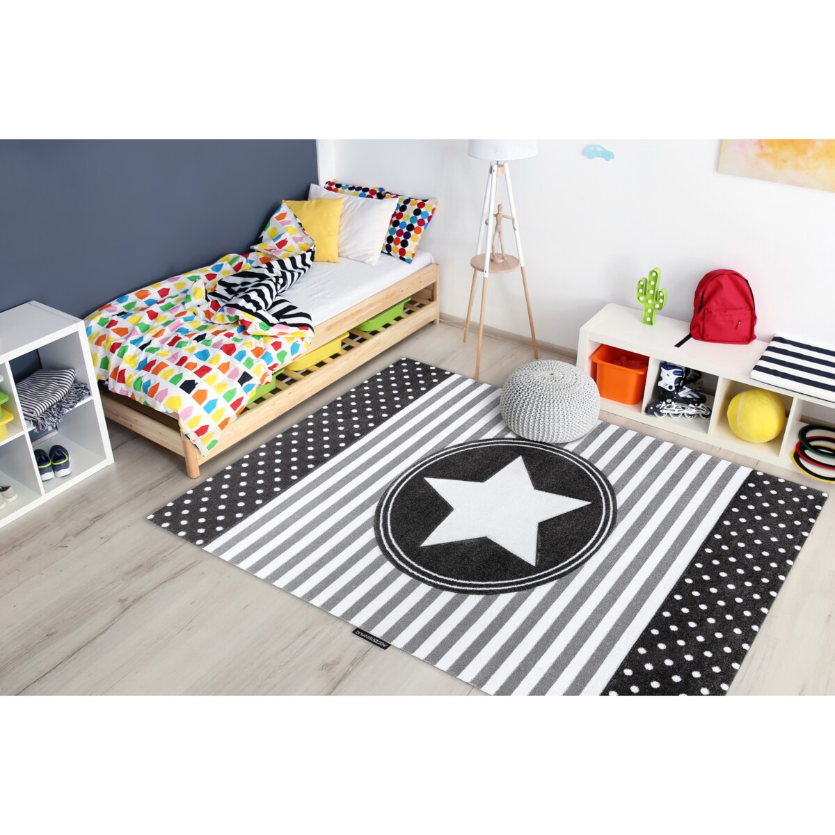 Dywan PETIT STAR GWIAZDA szary 240x330 cm