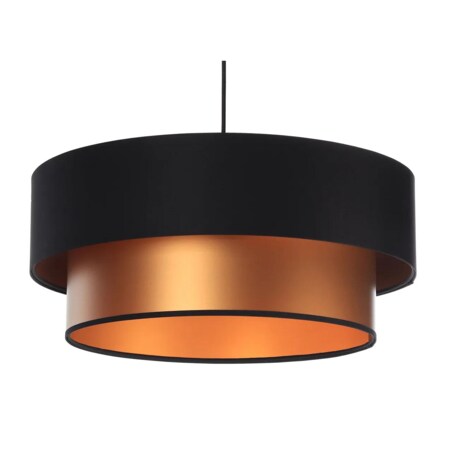 Lampa wisząca DOUBLE BLACK 50 miedziana/czarna