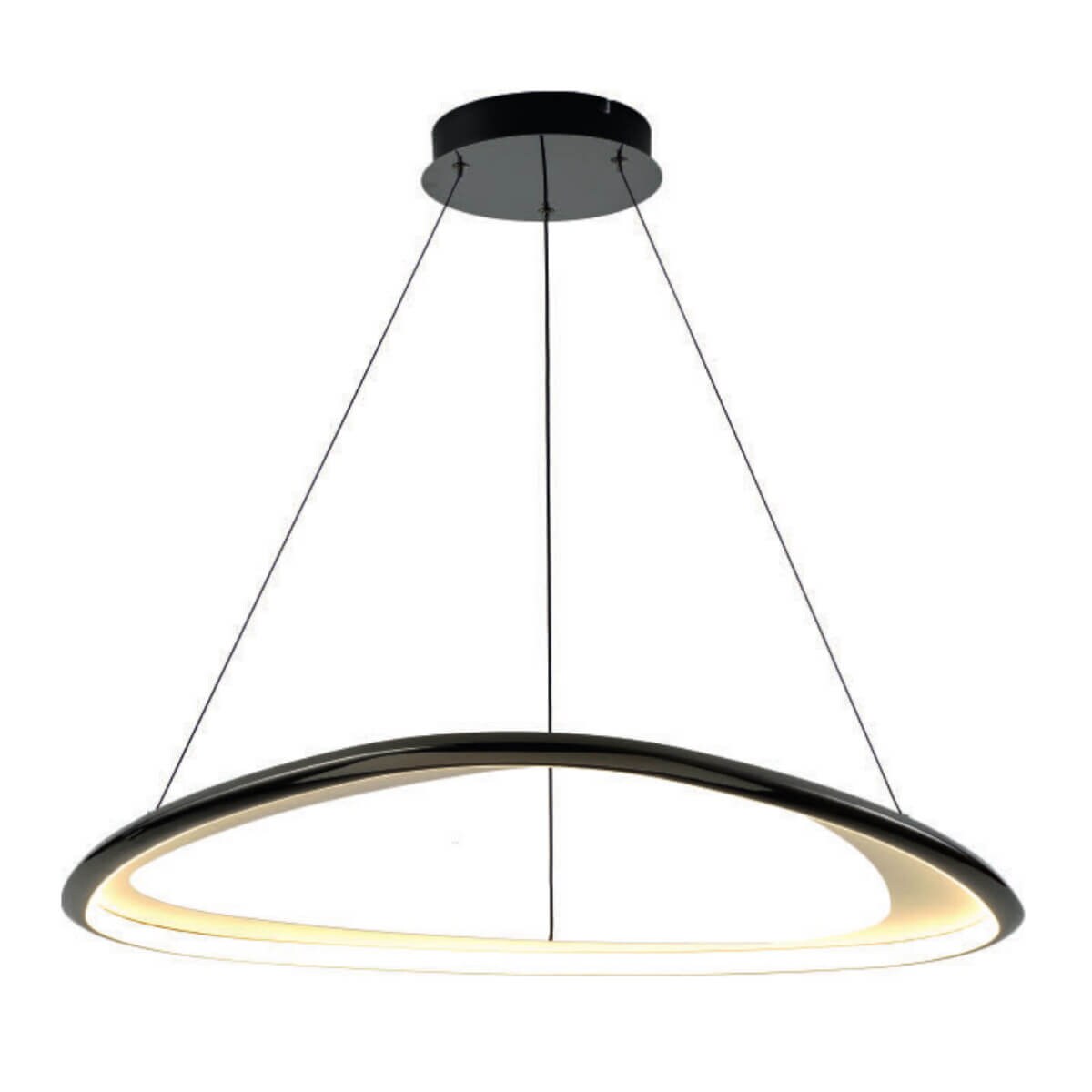 Ściemnialna lampa zwieszana Getafe MD3888-1L-3BCT Zumaline LED 57W 3000K czarny