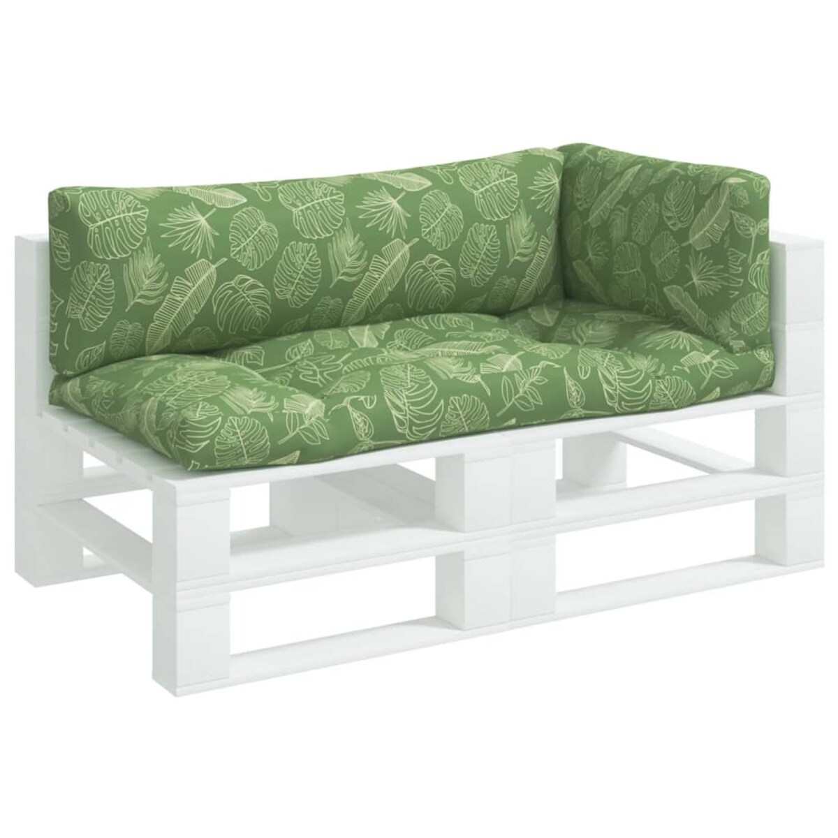 vidaXL Poduszki na palety, 3 szt., wzór w liście, tkanina Oxford