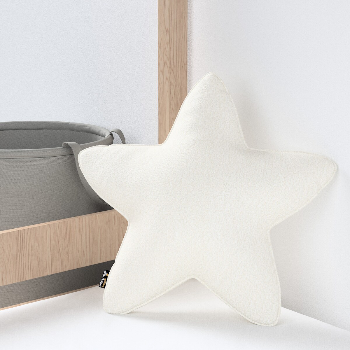 Poduszka Lucky Star, biały, 52x15x52cm, Boucle