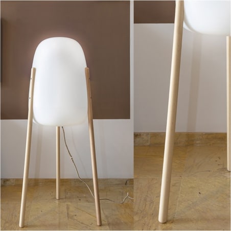 Zewnętrzna lampa ogrodowa Rocket LUMRCK145SSNW biała, King Home