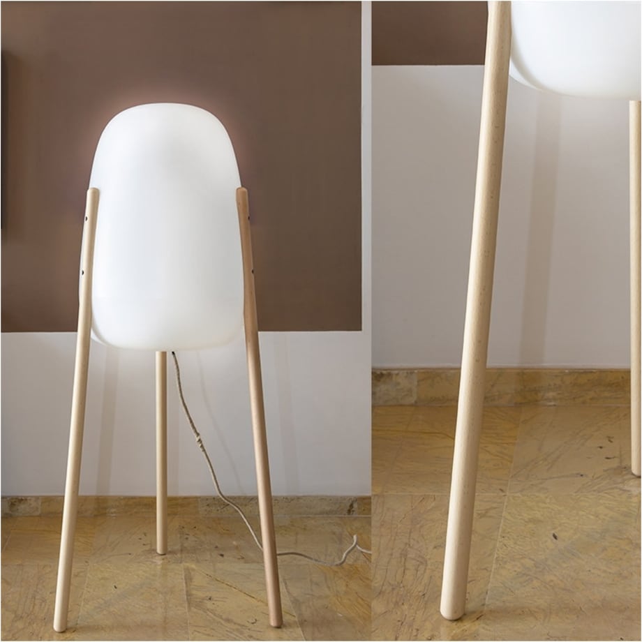 Zewnętrzna lampa ogrodowa Rocket LUMRCK145SSNW biała, King Home