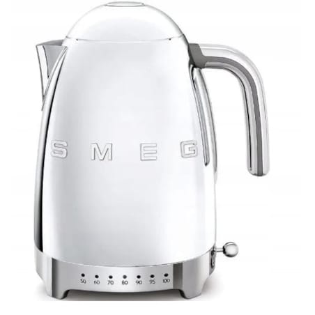 Retro Czajnik z Regulacją Temperatury Smeg Klf04Sseu Chrom Srebrny