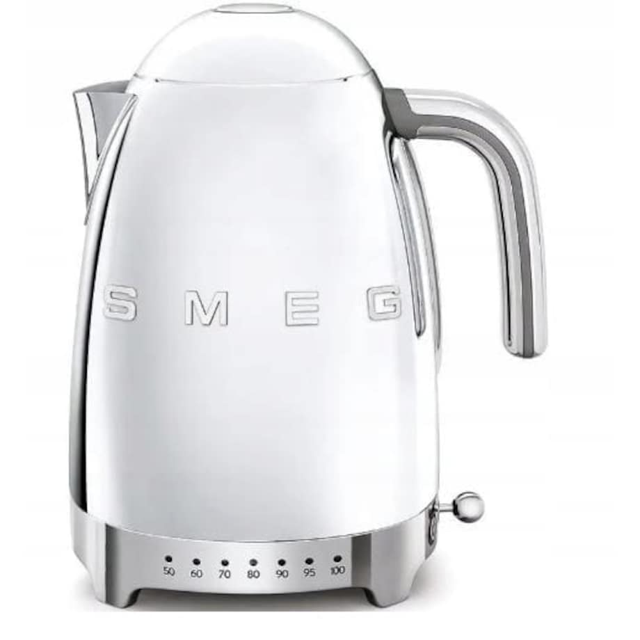 Retro Czajnik z Regulacją Temperatury Smeg Klf04Sseu Chrom Srebrny