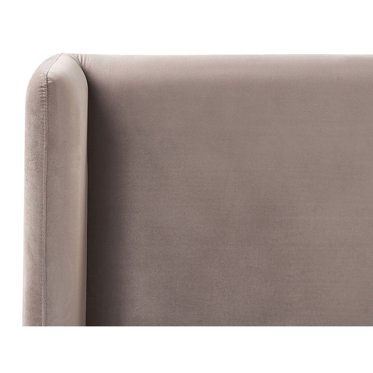 Łóżko welurowe 160 x 200 cm beżowoszare ARETTE