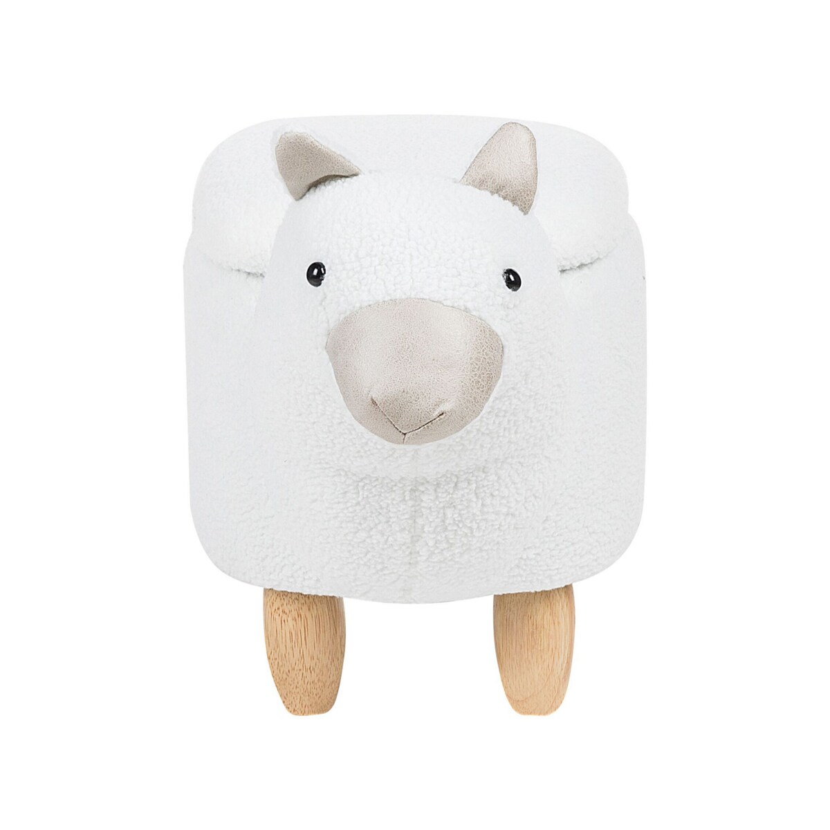 Pufa zwierzak ze schowkiem biała ALPACA