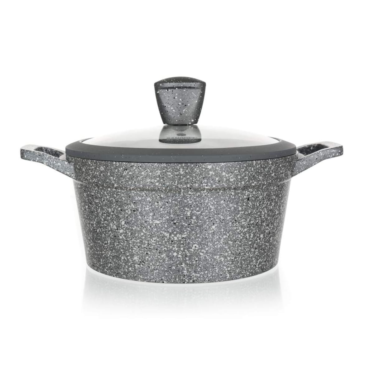 GARNEK GRANITE 20 cm do gotowania POKRYWKA 2,5 L jedzenia zupy obiadu