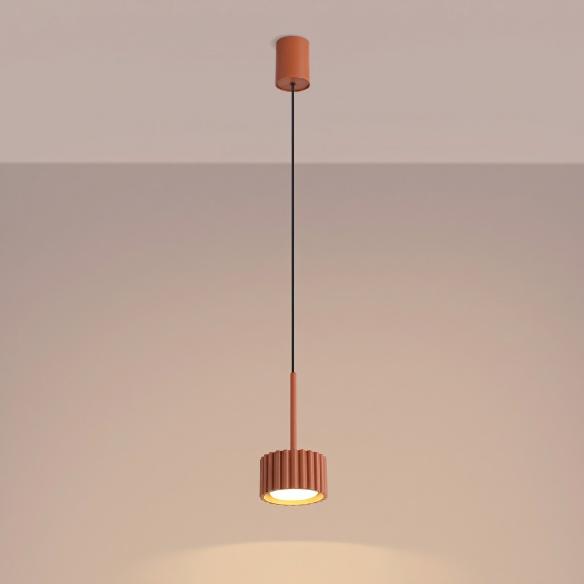 Lampa wisząca AURA 1 ochra czerwona Gx53
