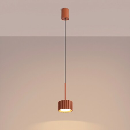 Lampa wisząca AURA 1 ochra czerwona Gx53