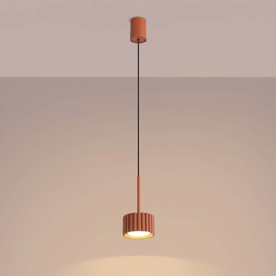 Lampa wisząca AURA 1 ochra czerwona Gx53