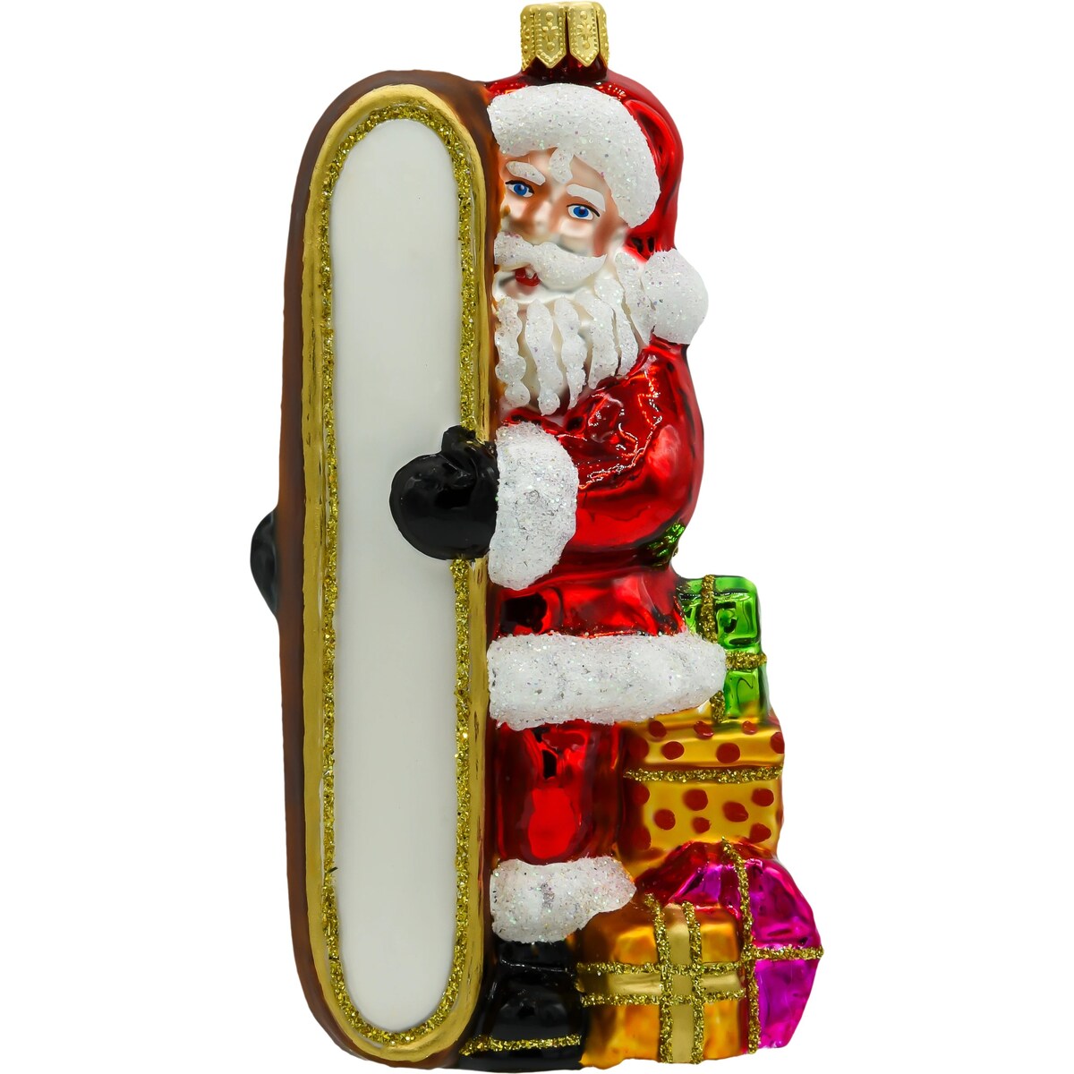 Bombka choinkowa: Mikołaj z tablicą