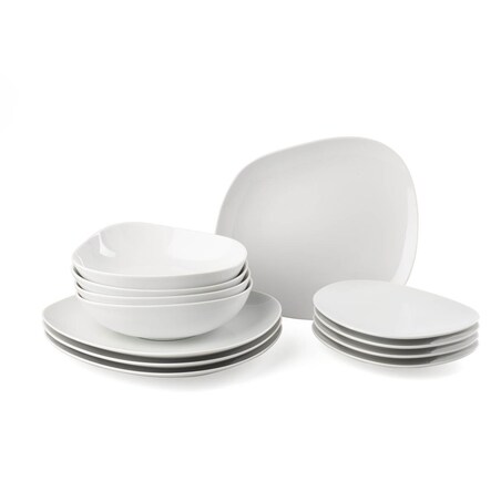 Zastawa stołowa biała Organic Like, 12 el, Villeroy & Boch