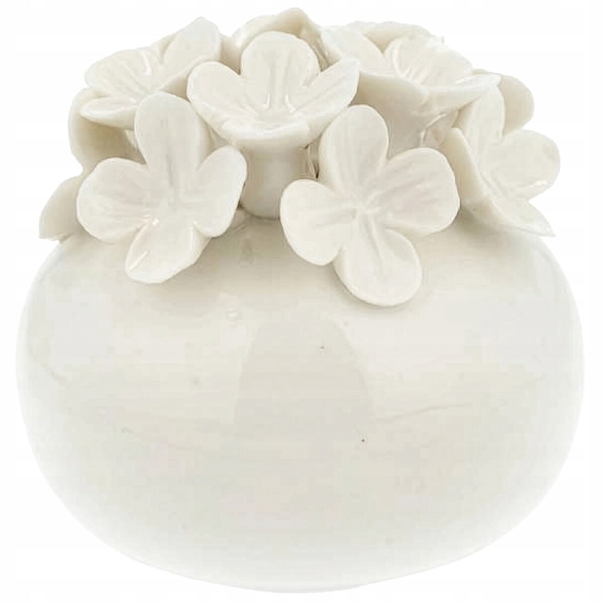MAŁY WAZONIK MINI WAZON BIAŁY CERAMICZNY NA GAŁĄZKĘ KWIATY KWIAT OZDOBA