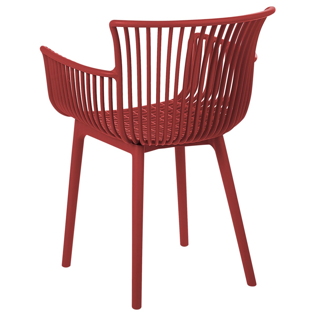 Zestaw 4 krzeseł do jadalni czerwony PESARO