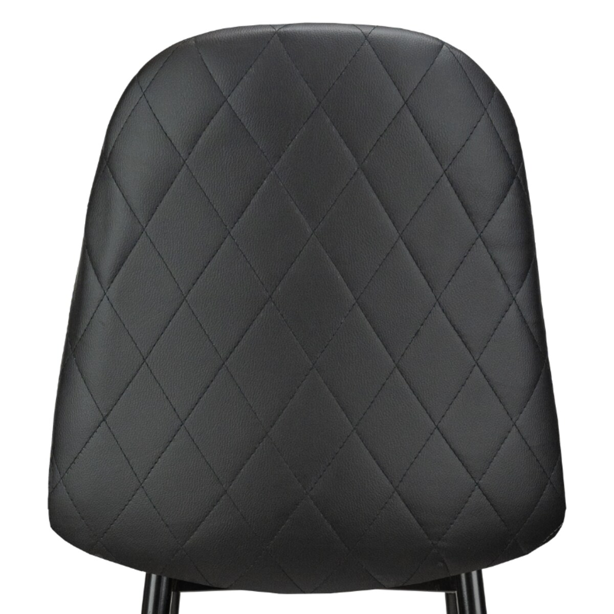 Krzesło tapicerowane czarne ekoskóra nowoczesne loft do salonu