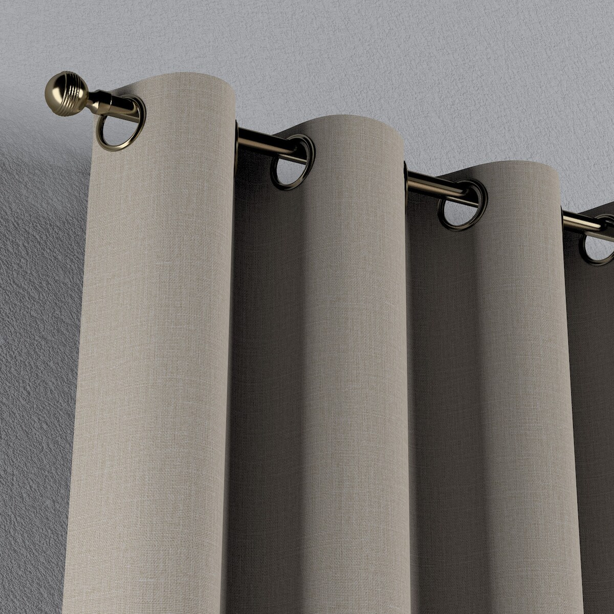 Zasłona na kółkach 1 szt. 130x260 beżowy strukturalny