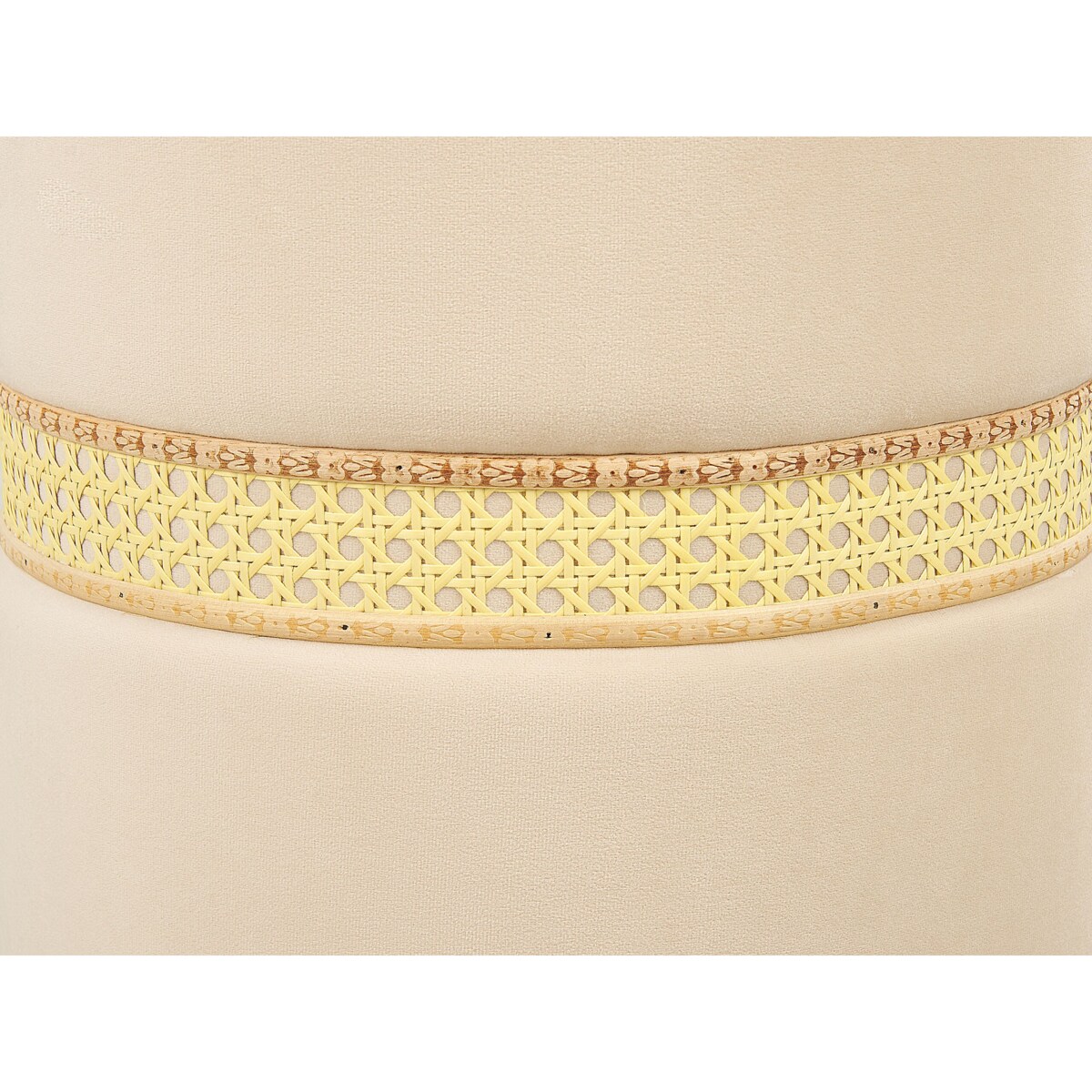 Zestaw 2 welurowych pufów ze schowkiem beżowy MEDFORD