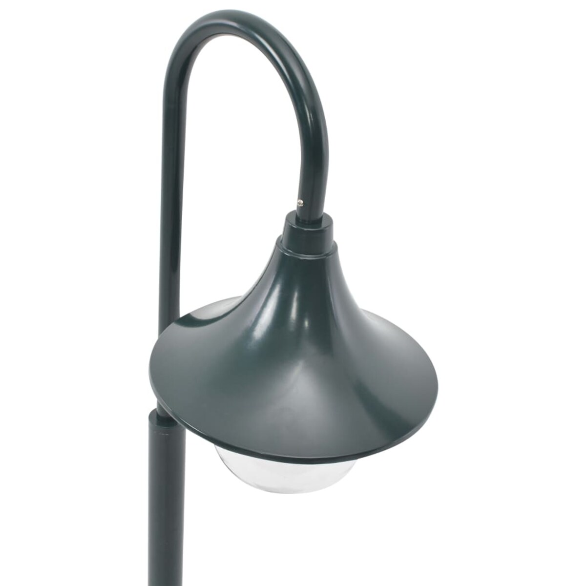 vidaXL Lampa ogrodowa na słupku, 120 cm, E27, aluminium, ciemnozielona