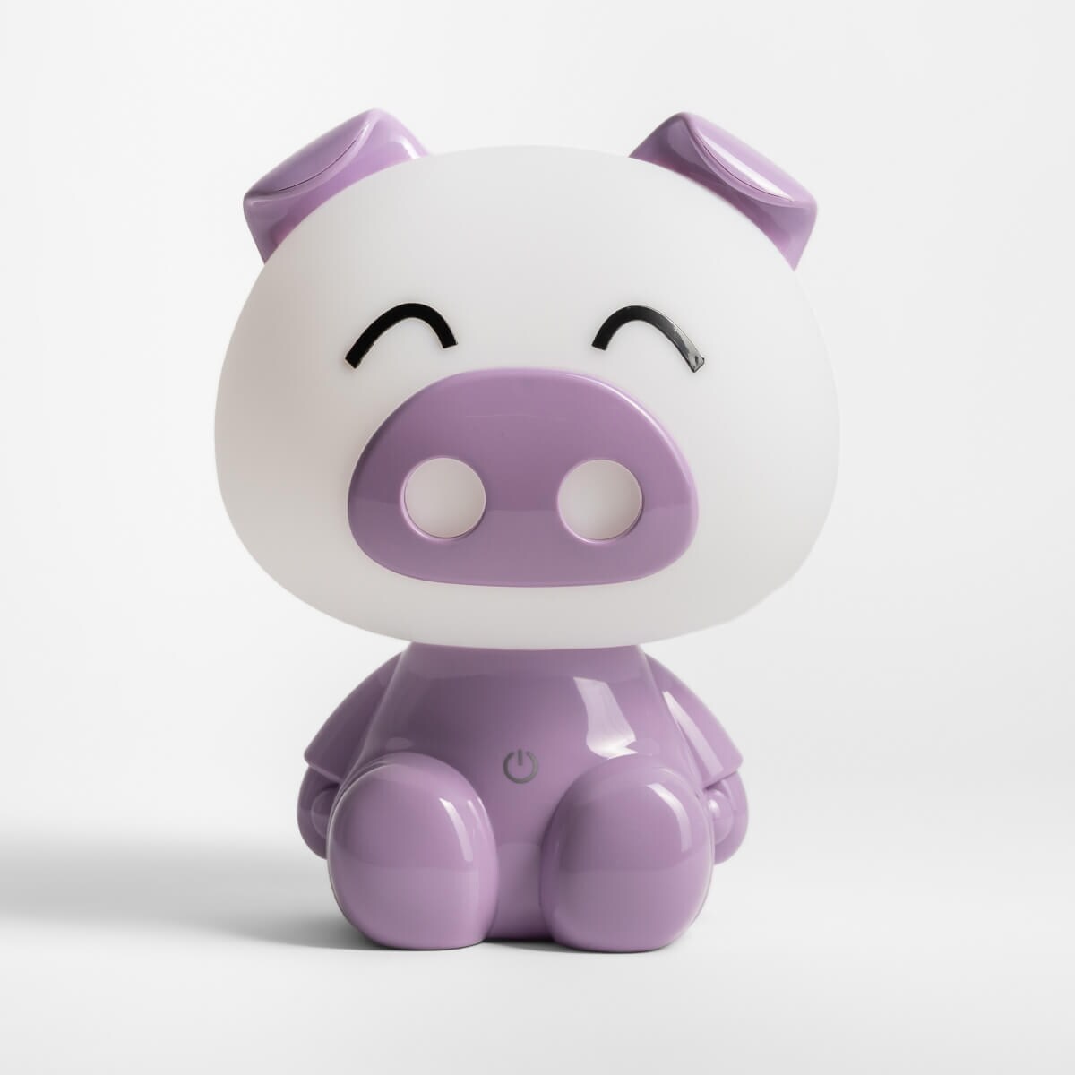 Dziecięca lampka stołowa Pig KDR-603B-PE Zumaline LED 3W 4000K biała fioletowa