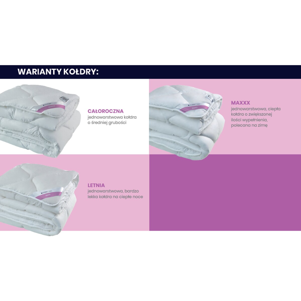 Kołdra całoroczna 180x200 HAPPY Senna Home