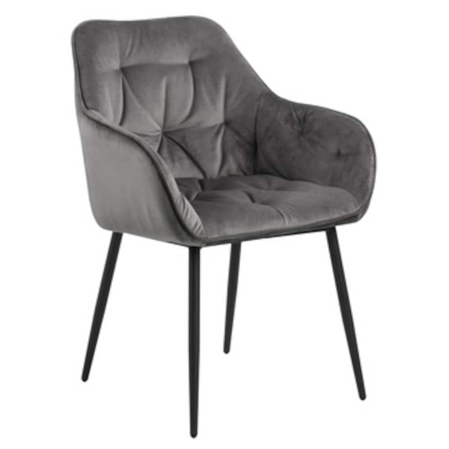 Krzesło Brooke VIC Dark Grey tapicerowane