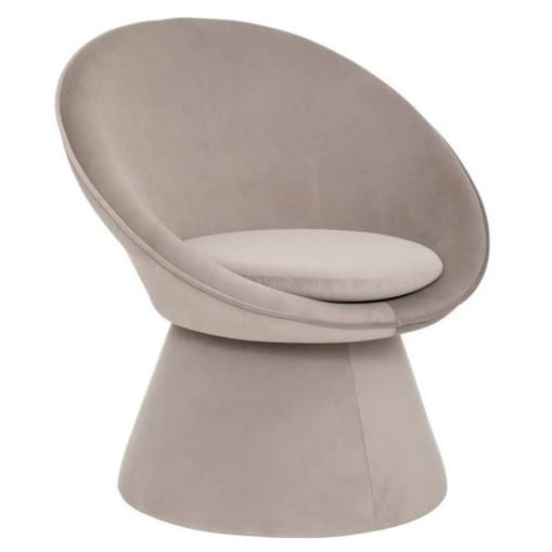 Fotel aksamitny Club z poduszką