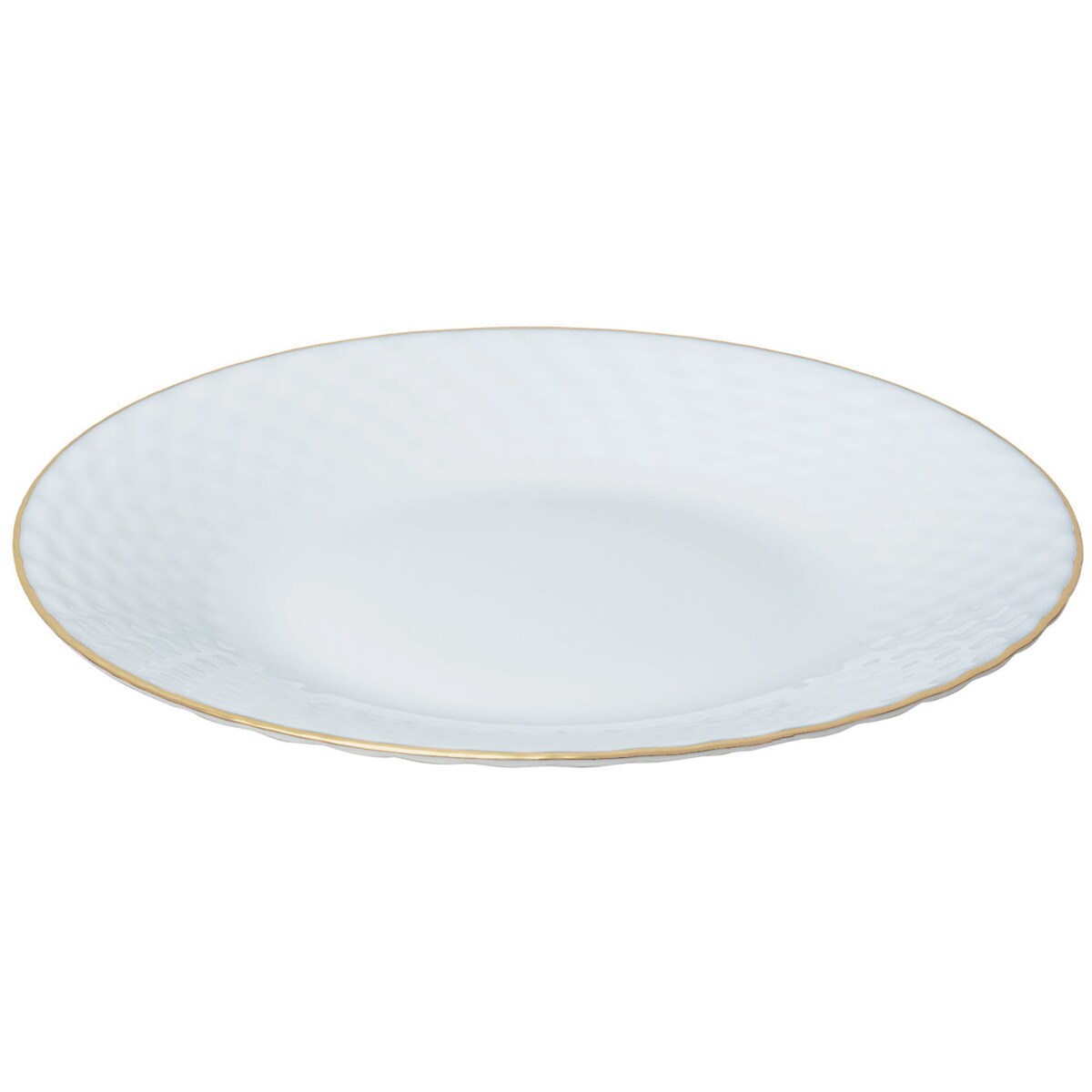 Zastawa stołowa Serwis Komplet talerzy 18 elementów na 6 osób złoty rant KINGHOFF