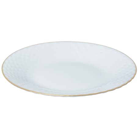 Zastawa stołowa Serwis Komplet talerzy 18 elementów na 6 osób złoty rant KINGHOFF