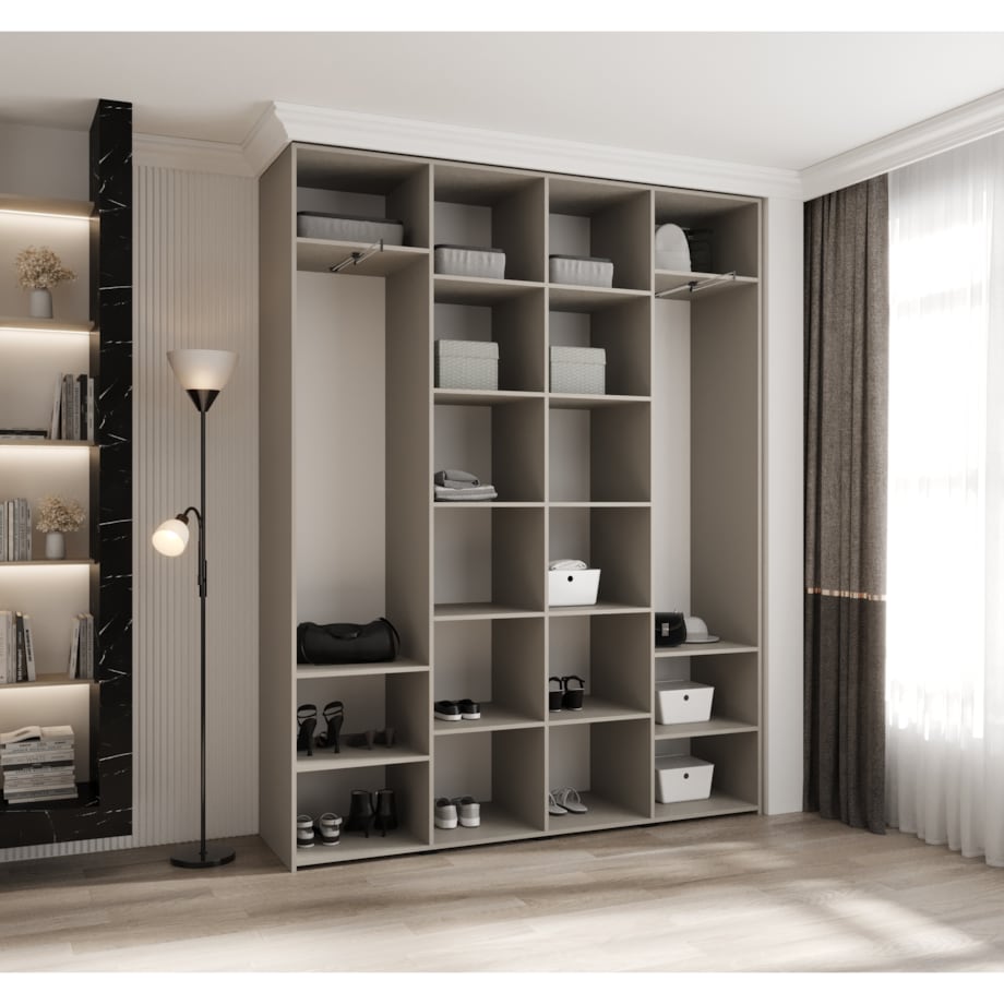 Szafa czterodrzwiowa Como 2 190 gł.40 kaszmir+czarny