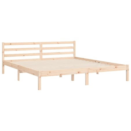 vidaXL Rama łóżka z wezgłowiem, lite drewno