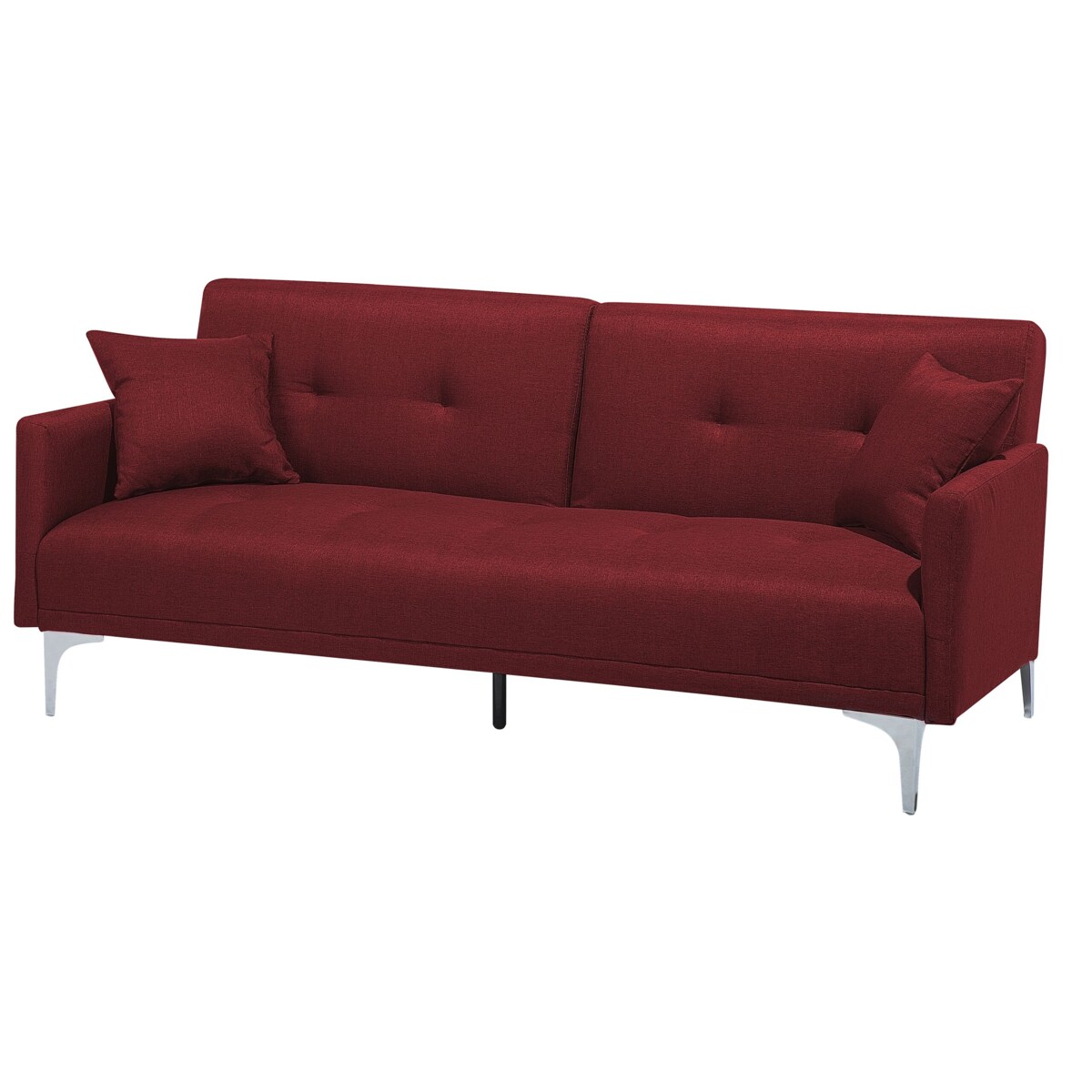 Sofa rozkładana czerwona LUCAN