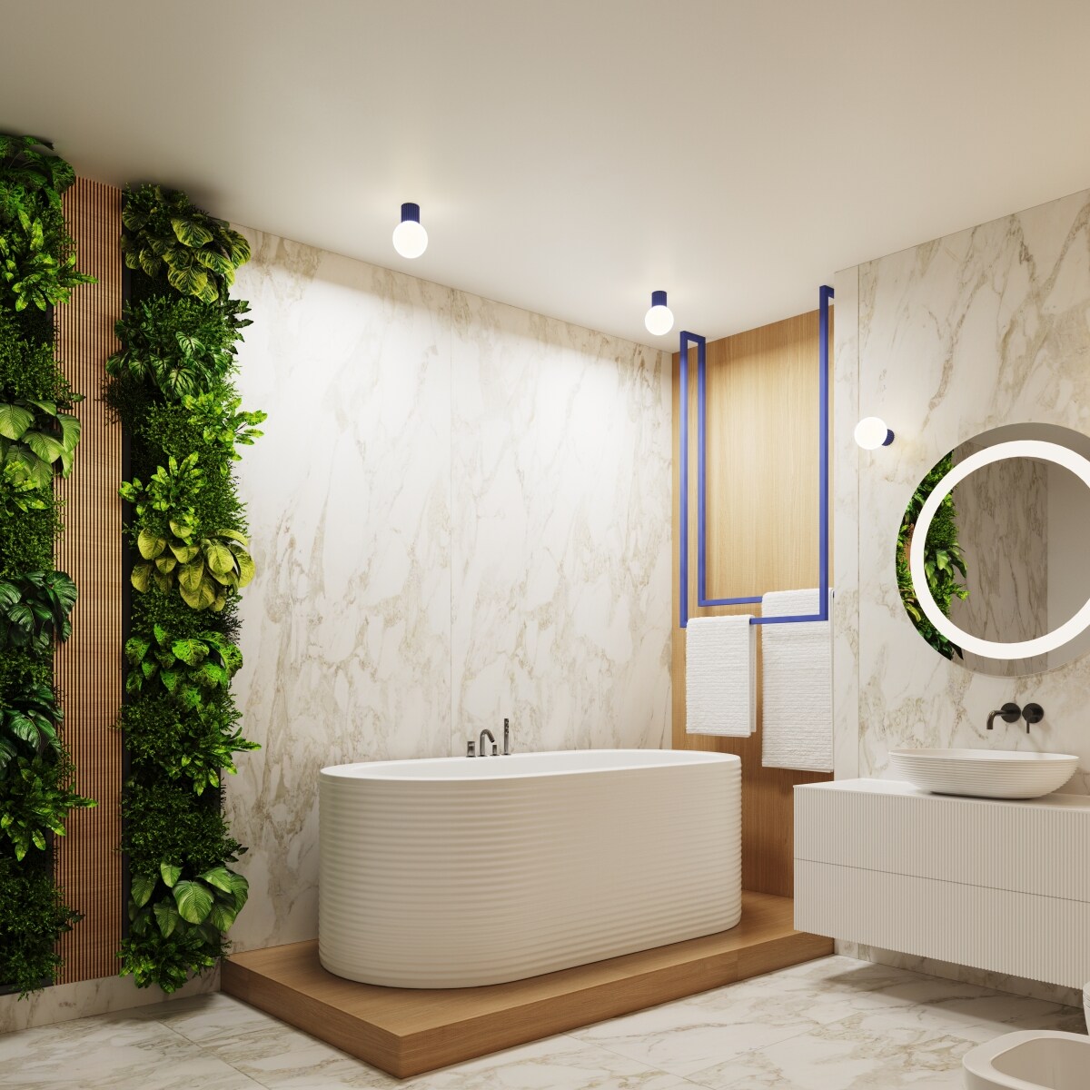 Plafon HALO ultramaryna IP44