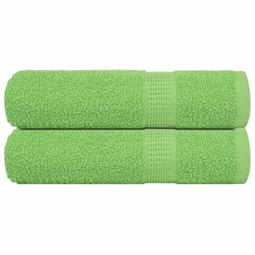 vidaXL Ręczniki kąpielowe, 2 szt, zielone, 70x140 cm, bawełna 100%