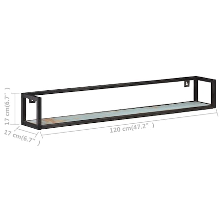 vidaXL Półki ścienne, 2 szt., 120 cm, lite drewno z odzysku