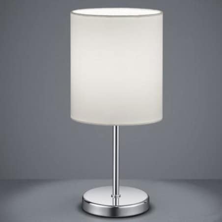 Stojąca lampa stołowa Jerry R50491001 do salonu srebrna biała