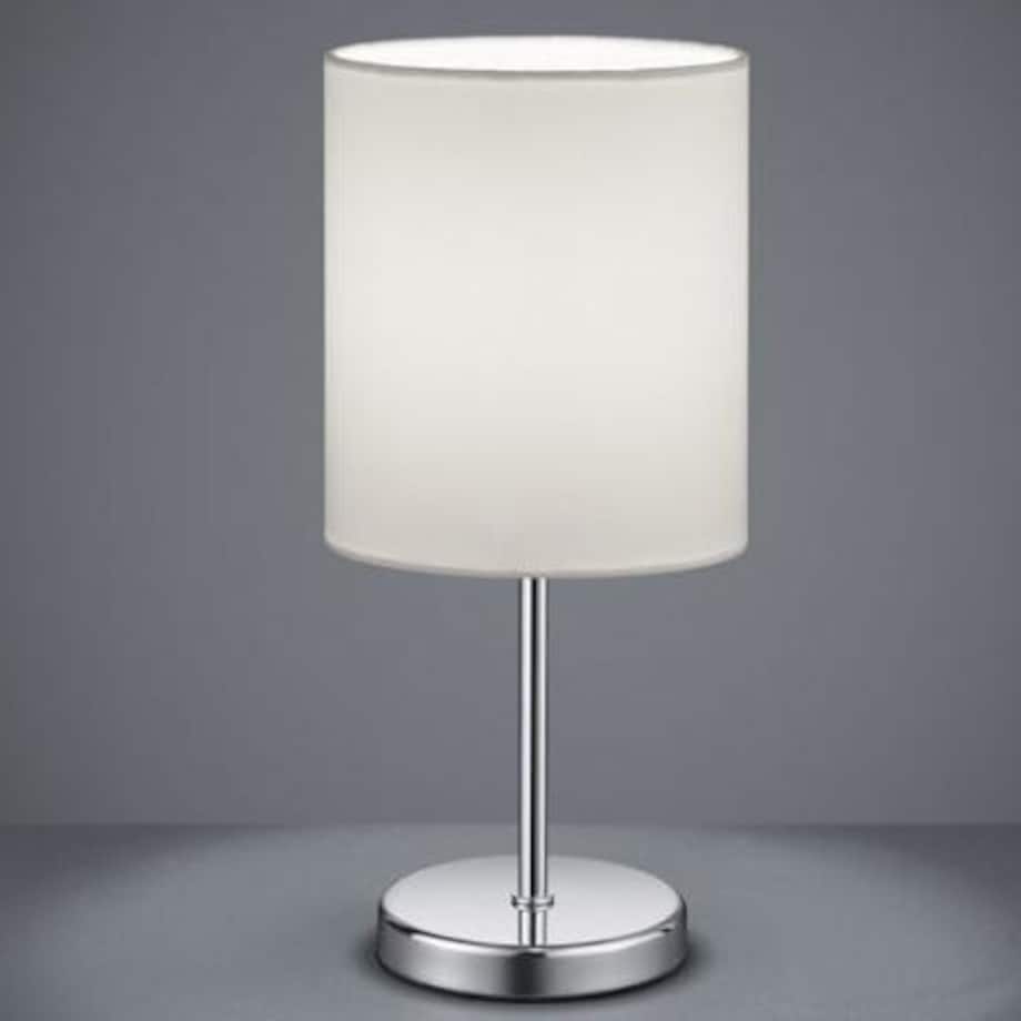Stojąca lampa stołowa Jerry R50491001 do salonu srebrna biała