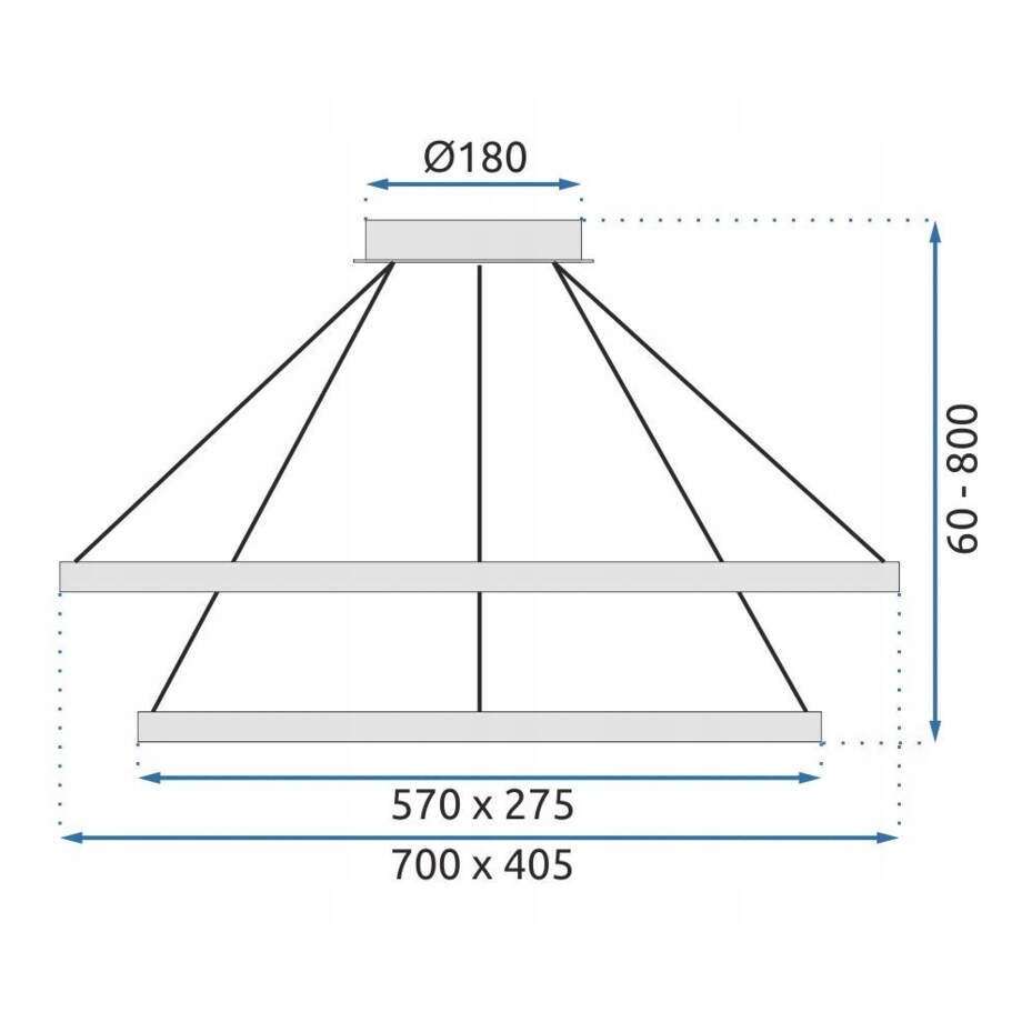 Kryształowa Lampa Sufitowa Żyrandol Ringi Led