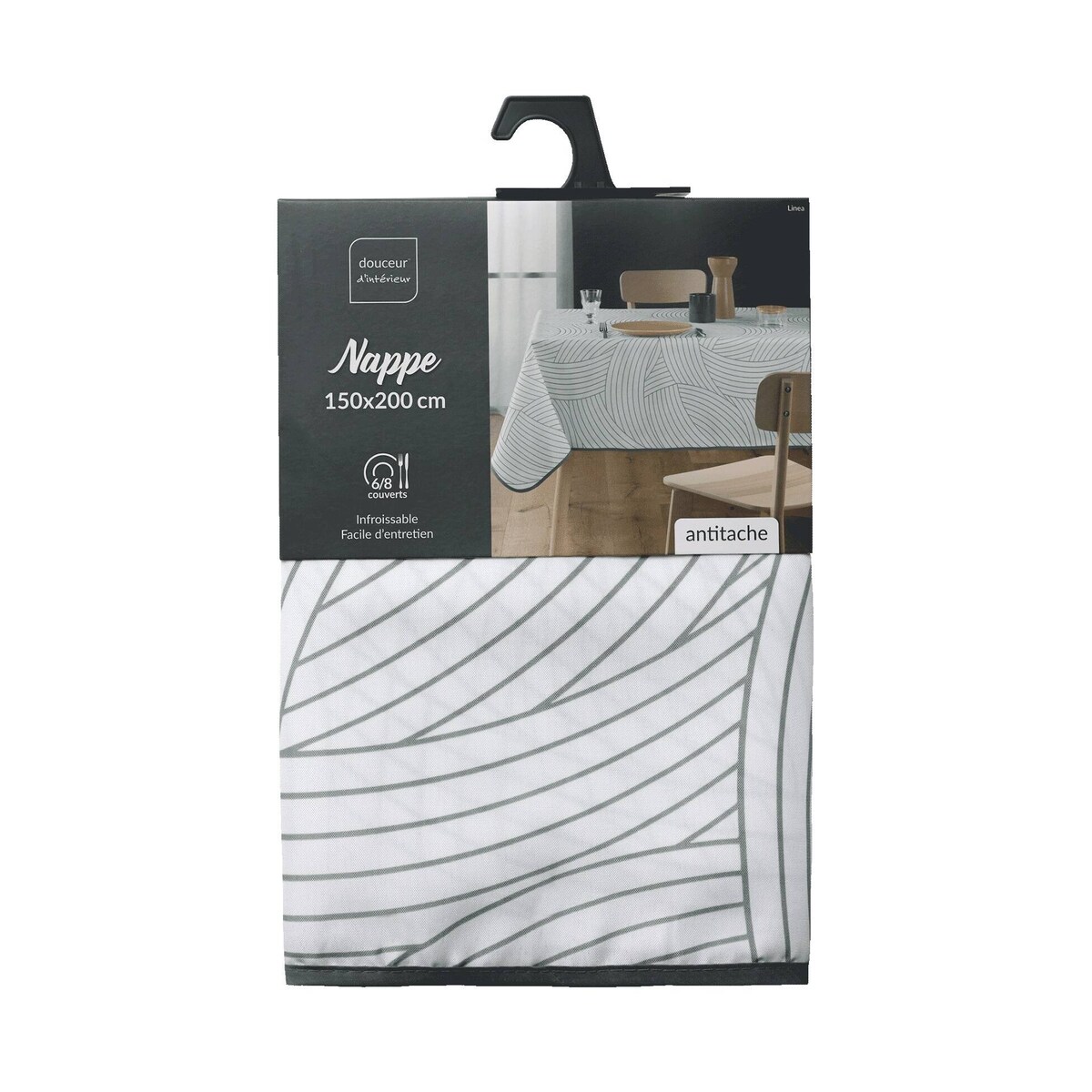 Obrus poliestrowy z nadrukiem LINEA, 150 x 200 cm