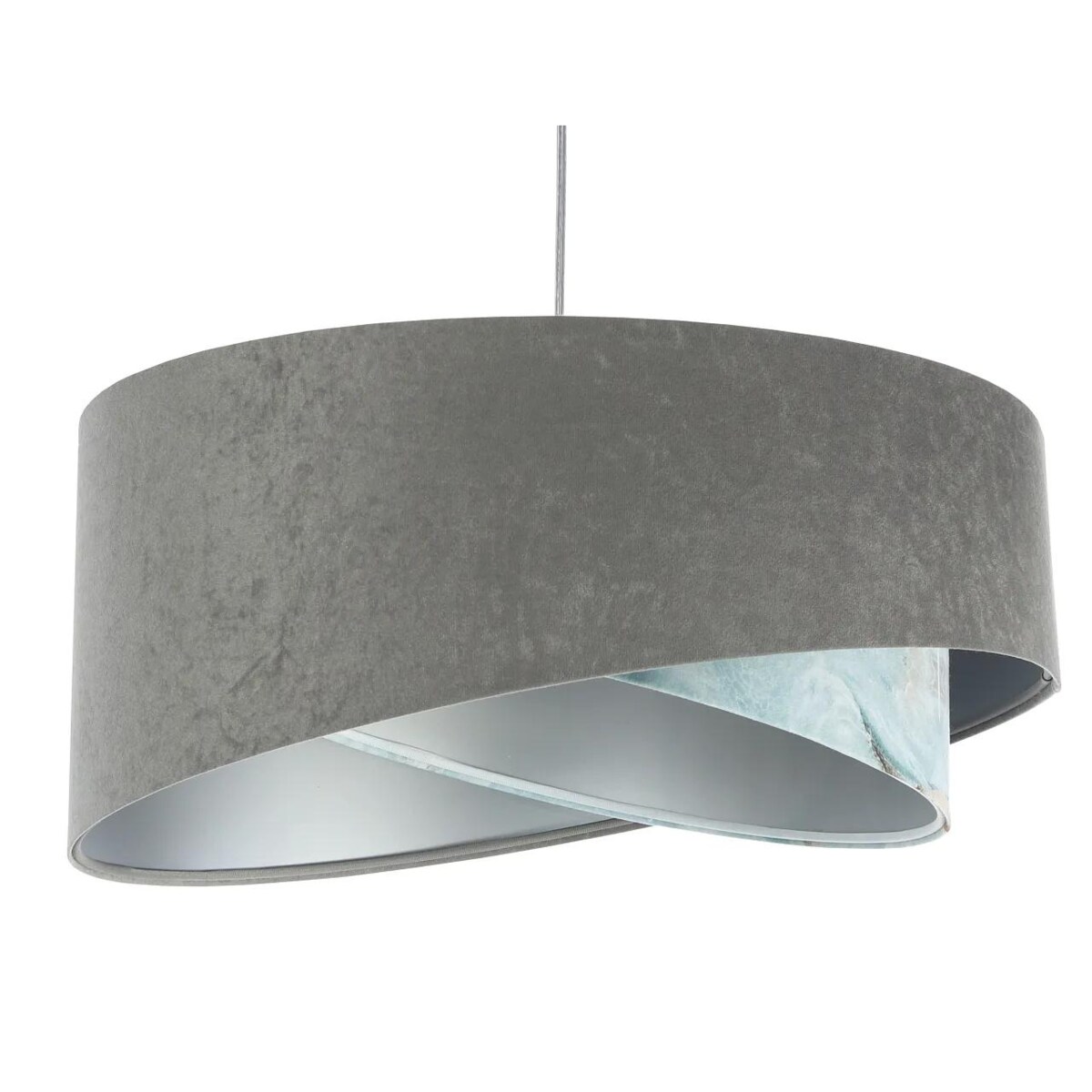 Lampa wisząca GRAY SEA szara/srebrna